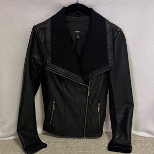 Mossimo Women’s Black Faux Leather Jacket Size XS